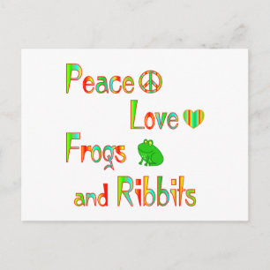 Cartão Postal Sapos e Ribbits