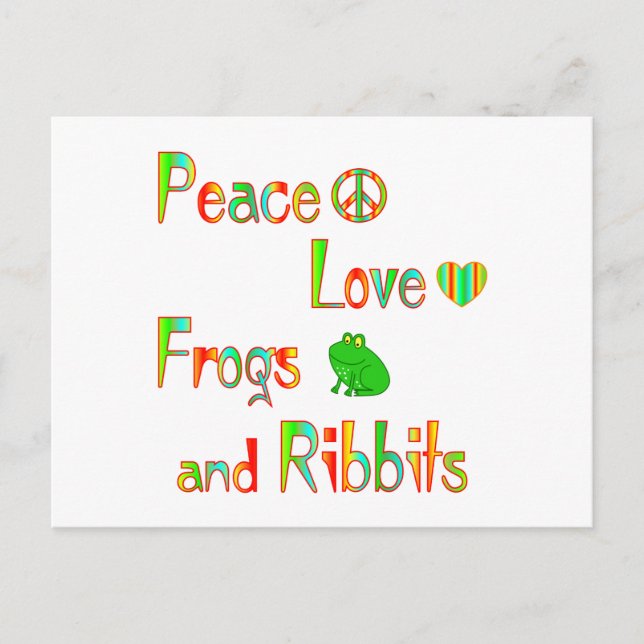 Cartão Postal Sapos e Ribbits (Frente)