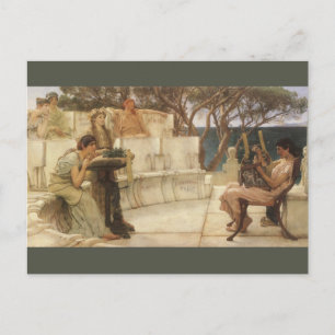 Cartão Postal Sappho e Alcaeus por Sir Lawrence Alma Tadema