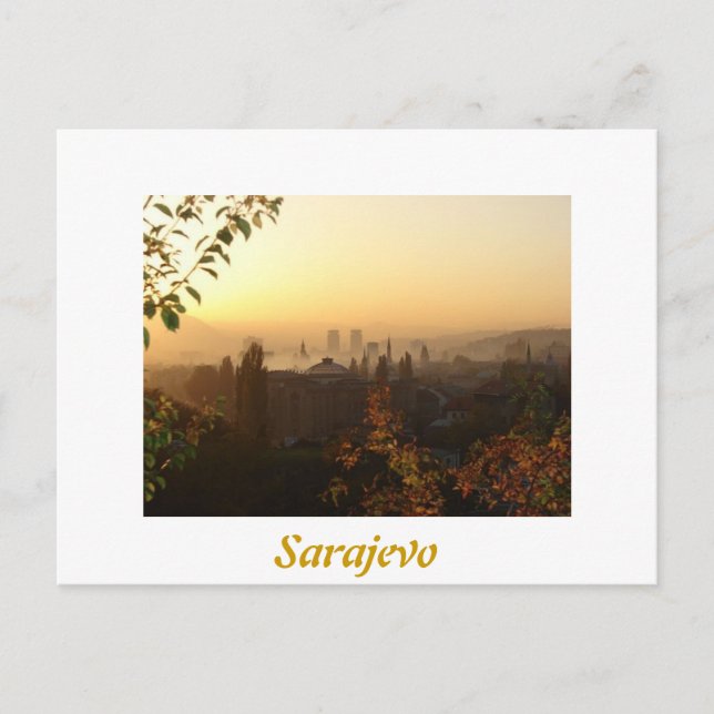 Cartão Postal Sarajevo de manhã (Frente)