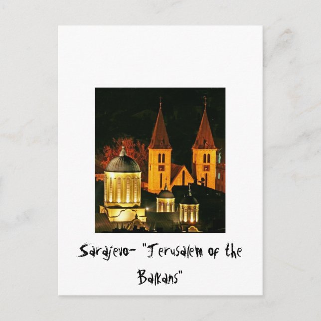 Cartão Postal Sarajevo Jerusalém dos Balcanos (Frente)