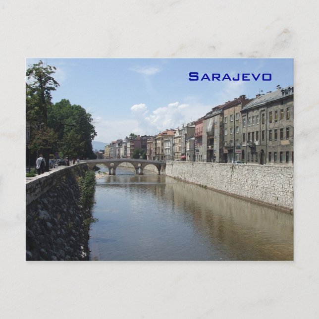 Cartão Postal Sarajevo - Ponte Latina (Frente)