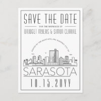 Sarasota Wedding | Skyline Estilizado Salvar a Dat