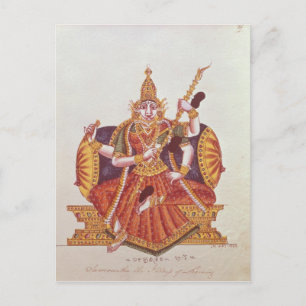 Cartão Postal Saratheswathee, deusa hindu do aprendizado