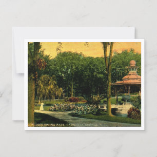 Cartão Postal Saratoga Primavera NY, 1912 Vintage inspirado