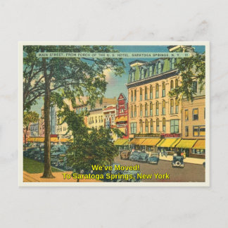 Cartão Postal Saratoga Primaveras NY Nós nos mudamos