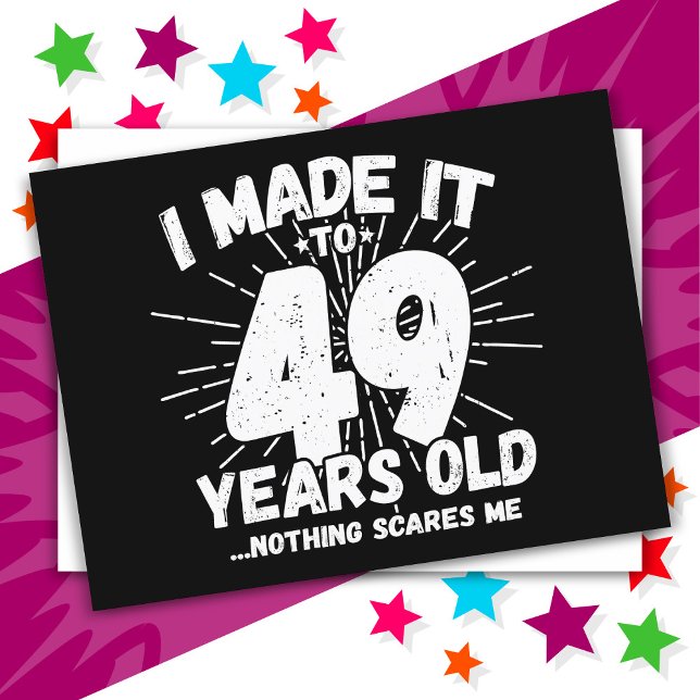 Cartão Postal Sarcástico de 49 anos Meme Engraçado 49º aniversár (Criador carregado)