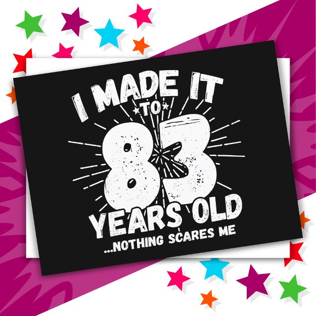 Cartão Postal Sarcástico de 83 anos Meme Engraçado 83º aniversár (Criador carregado)