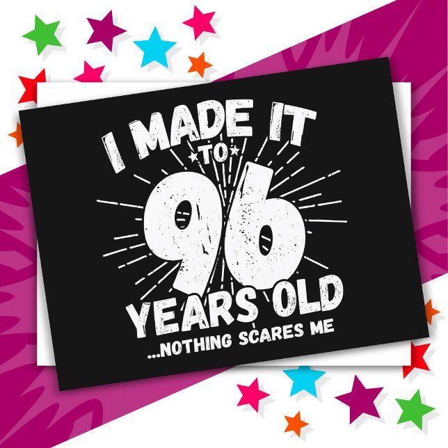 Cartão Postal Sarcástico de 96 anos Meme Engraçado 96º aniversár (Criador carregado)