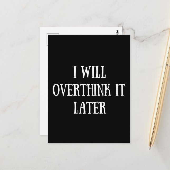 Cartão Postal Sarcástico engraçado diz citações famosas (Frente/Verso In Situ)