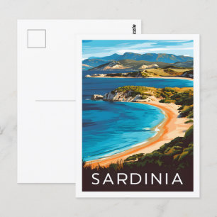Cartão Postal Sardenha Itália Familiar Viagem