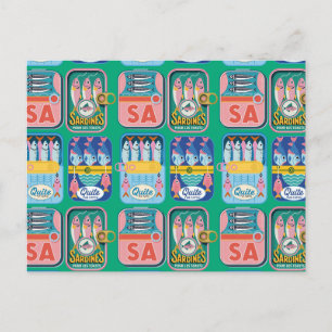 Cartão Postal Sardinha Funky Portugal