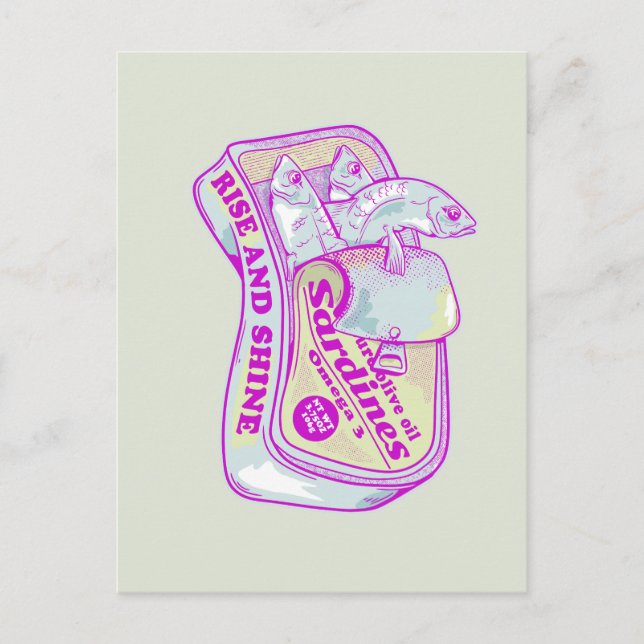 CARTÃO POSTAL SARDINHAS ADORMECIDAS ACORDEM E BRILHEM (Frente)