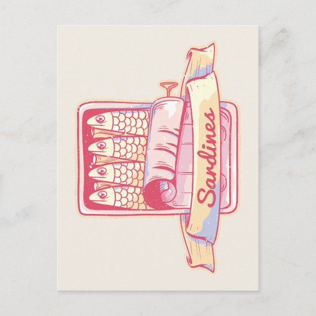 Cartão Postal Sardinhas numa lata (Frente)