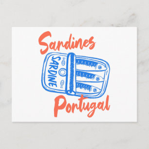Cartão Postal Sardinhas Portugal Foodie Viagem Impressão de Arte