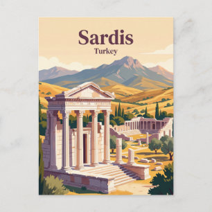 Cartão Postal Sardis Turquia