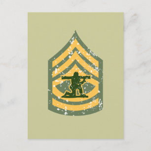 Cartão Postal Sargent First Class - Patch Militar