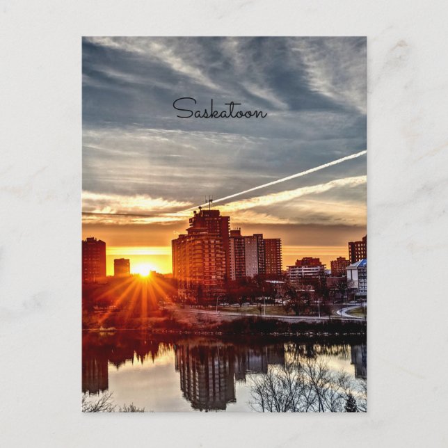 Cartão Postal Saskatoon Sunset (Frente)