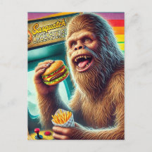 Sasquatch Cheeseburger e Fries - Arcade Retroativa