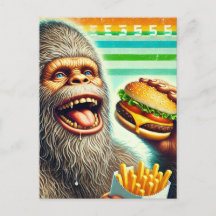 Sasquatch Cheeseburger e Fries Retro