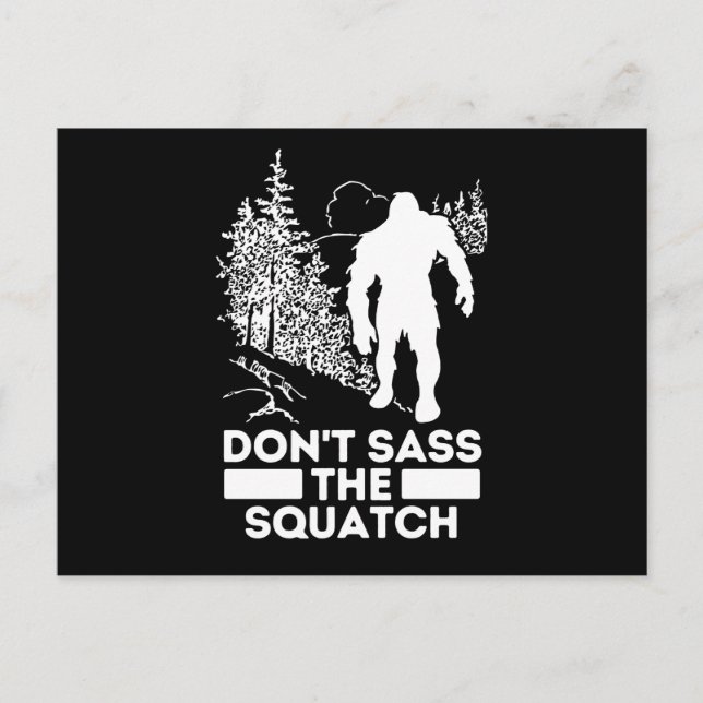 Cartão Postal Sasquatch Dont Sass (Frente)