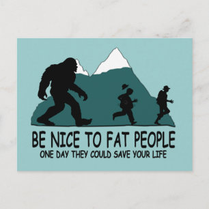 Cartão Postal Sasquatch engraçado