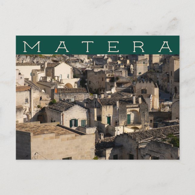 Cartão Postal Sassi de Matera Basilicata Itália (Frente)