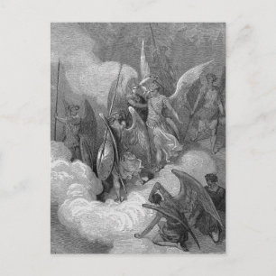 Cartão Postal Satã de ataques Abdiel