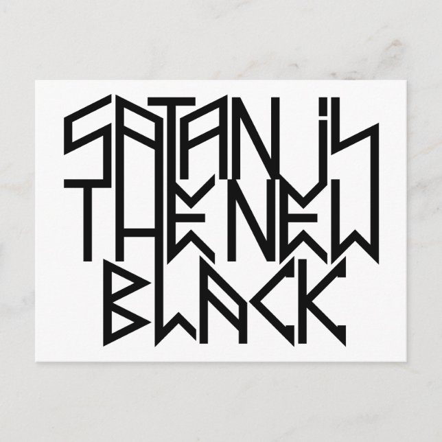 Cartão Postal Satã é o novo preto nº 3 (preto) (Frente)