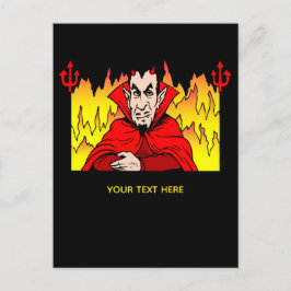 Cartão Postal Satã o Diabo adicione seu texto