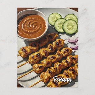 Cartão Postal Satay em Penang