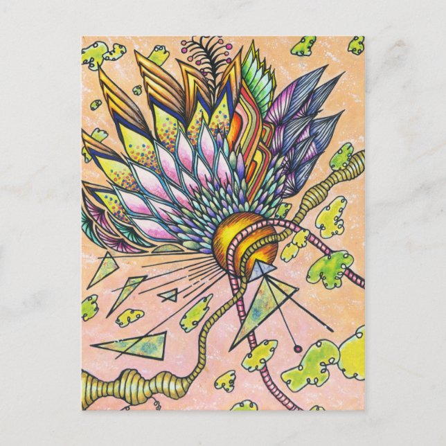 Cartão Postal Satélite brilhante (Frente)