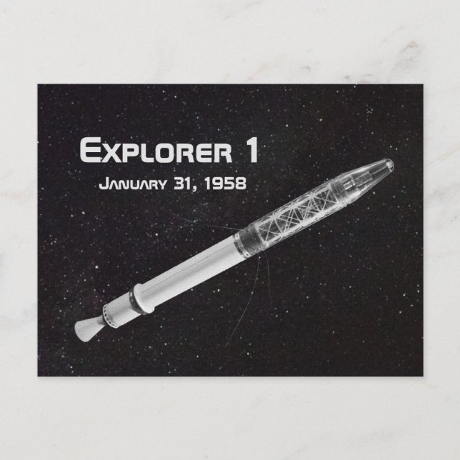 Cartão Postal Satélite do Explorer 1 (Frente)
