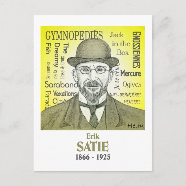 Cartão Postal Satie (Frente)