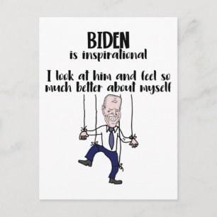 Cartão Postal Sátira Inspiracional Engraçado anti-Biden