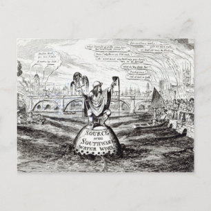 Cartão Postal Satirical Cartoon about the Water Company