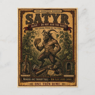 Cartão Postal Sátiro, Monstro de Circo Antigo