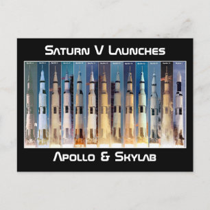 Cartão Postal Saturn V Moon Rocket Launts (Lâmpada Saturno V)