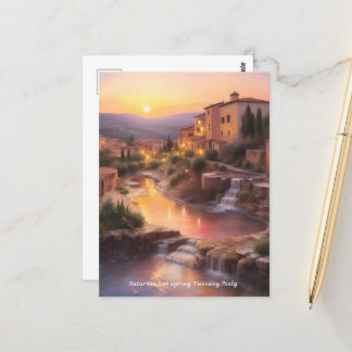 Cartão Postal Saturnia Hot Primaveras Toscana Itália Sunset