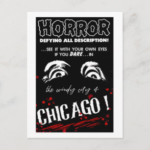Cartão Postal Saudação ao Horror do Viagem de Chicago Illinois