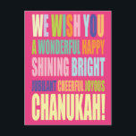 Cartão Postal Saudação Chanukah/Hannukah<br><div class="desc">Personalizar e Personalizar o Cartão de Saudação Chanukah</div>