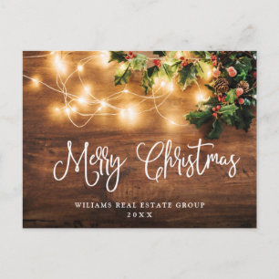 Cartão Postal Saudação Corporativa de Feriado de Natal