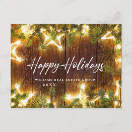 Cartão Postal Saudação Corporativa de Feriado de Natal Retroativ