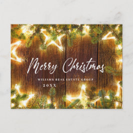Cartão Postal Saudação Corporativa de Feriado de Natal Retroativ