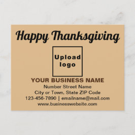 Cartão Postal Saudação de Ação de Graças de Negócios em Castanho