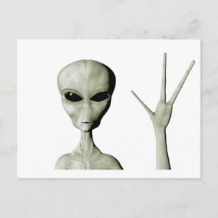 Cartão Postal saudação de alienígena