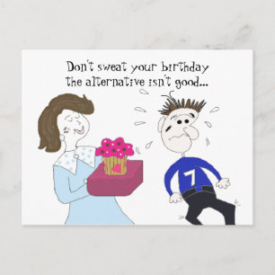 Cartão Postal Saudação de Aniversário Humorística