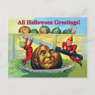Cartão Postal saudação de Dia de as Bruxas engraçado
