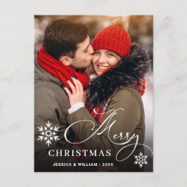 Cartão Postal Saudação de Foto de Natal Moderno