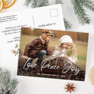 Cartão Postal Saudação de FOTO de Natal Moderno